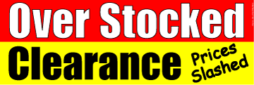 Over Stocked Clearance Sales Banner