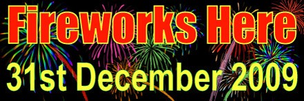 Promote your New Years Eve Fireworks with a Fireworks Banner