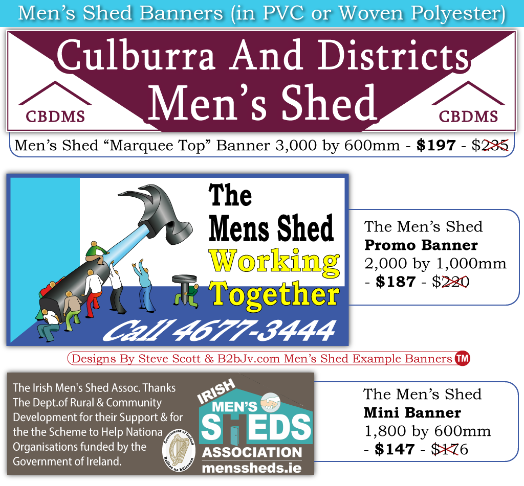 Men's Shed Banner Examples B2bJv.com